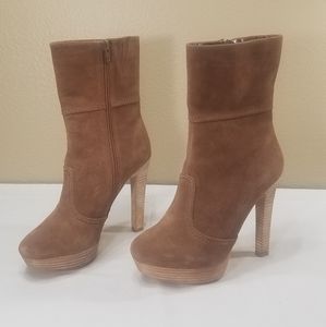 BCBGMaxAzria tan all leather booties